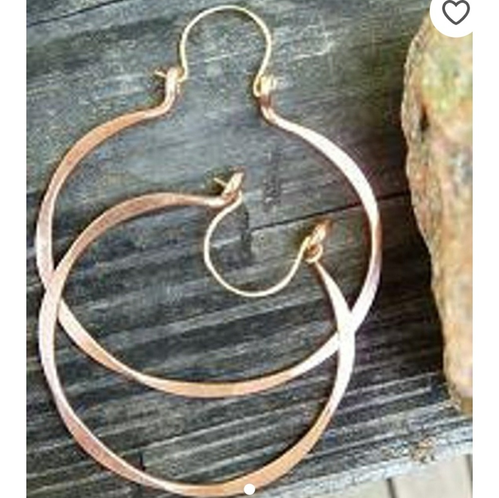 Pure Copper Handcrafted Hoop Earrings